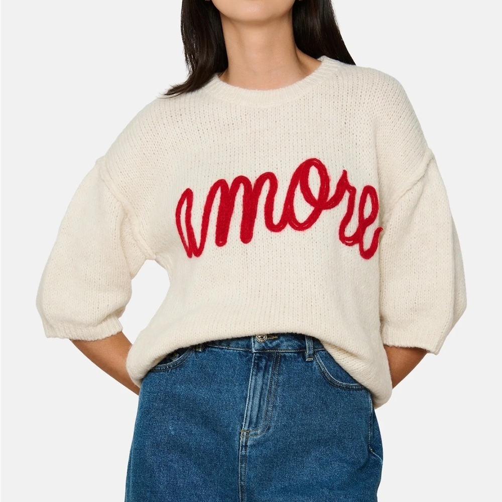 Amore love Cream Sweater